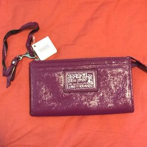 Coach Purple Clutch with Wrist Strap